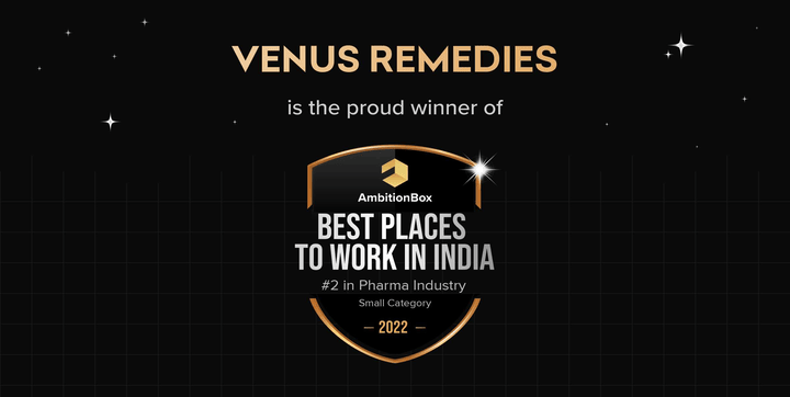 Venus Remedies wins the AmbitionBox Award
