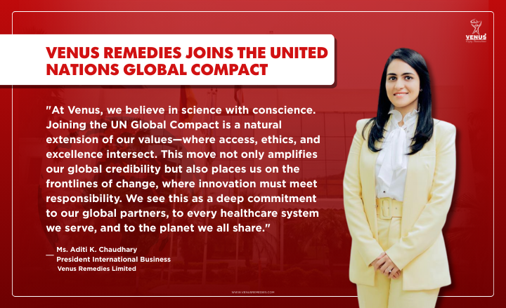 Venus Remedies Joins United Nations Global Compact