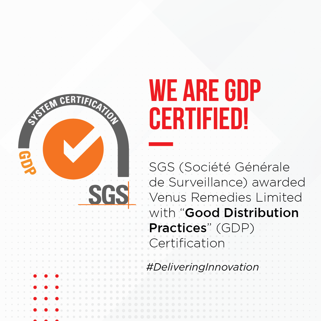 Venus awarded with "Good Distribution Practices" certification