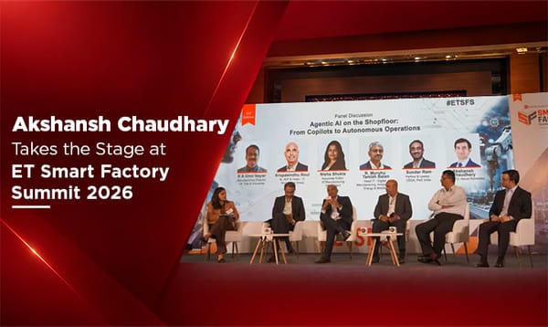 Mr Akshansh Chaudhary Takes the Stage at ET Smart Factory Summit 2026